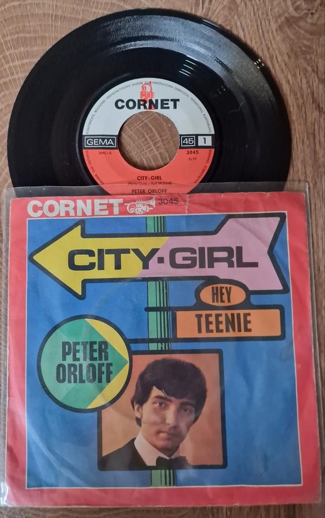 Peter Orloff - City-Girl / Hey Teenie (Cornet Single), Gebruikt, 7 inch, Single, Ophalen of Verzenden