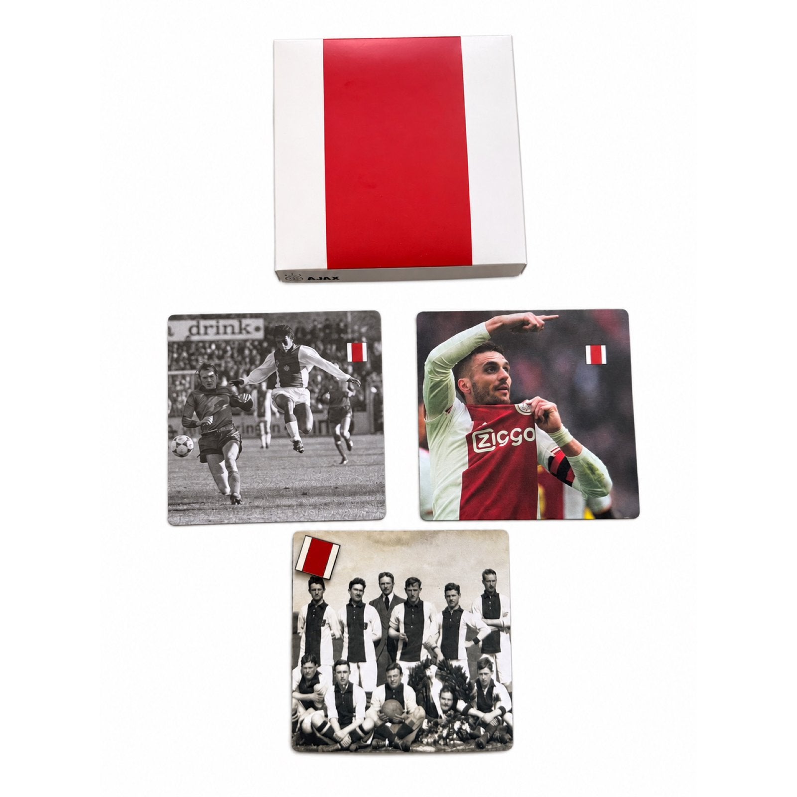Ajax 125 jaar jubileum verzamelobject met doos & 3 kaarten, Ophalen of Verzenden, Zo goed als nieuw, Ajax, Overige typen