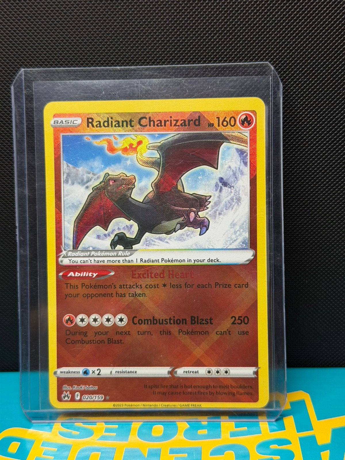 Radiant Charizard CRZ 020/159 Pokémon Kaart NM, Ophalen of Verzenden, Zo goed als nieuw, Losse kaart, Foil