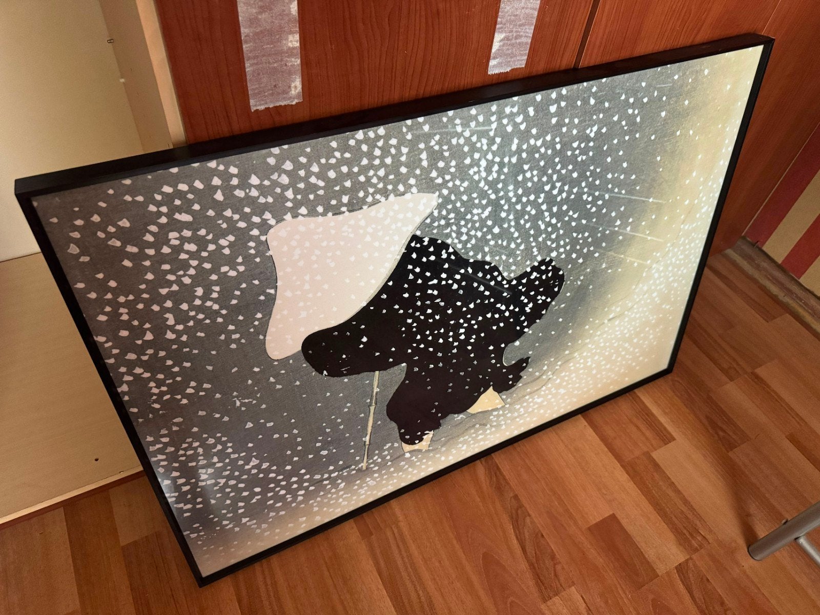 Modern Abstract Schilderij - Zwart, Wit, Grijs zgan, Antiek en Kunst, Kunst | Schilderijen | Modern, Abstract, Hout, Ophalen of Verzenden