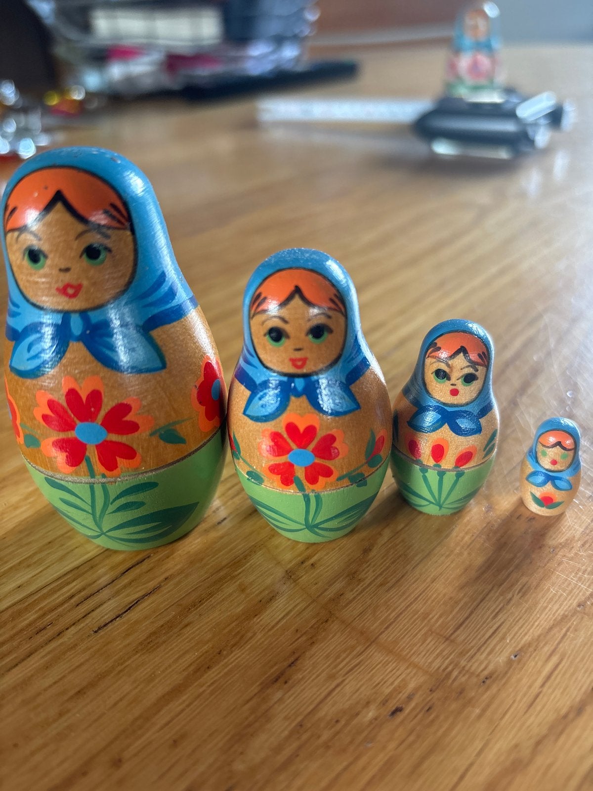 Set van 4 Matroesjka poppen - Russisch houten speelgoed, Verzamelen, Ophalen of Verzenden, Zo goed als nieuw