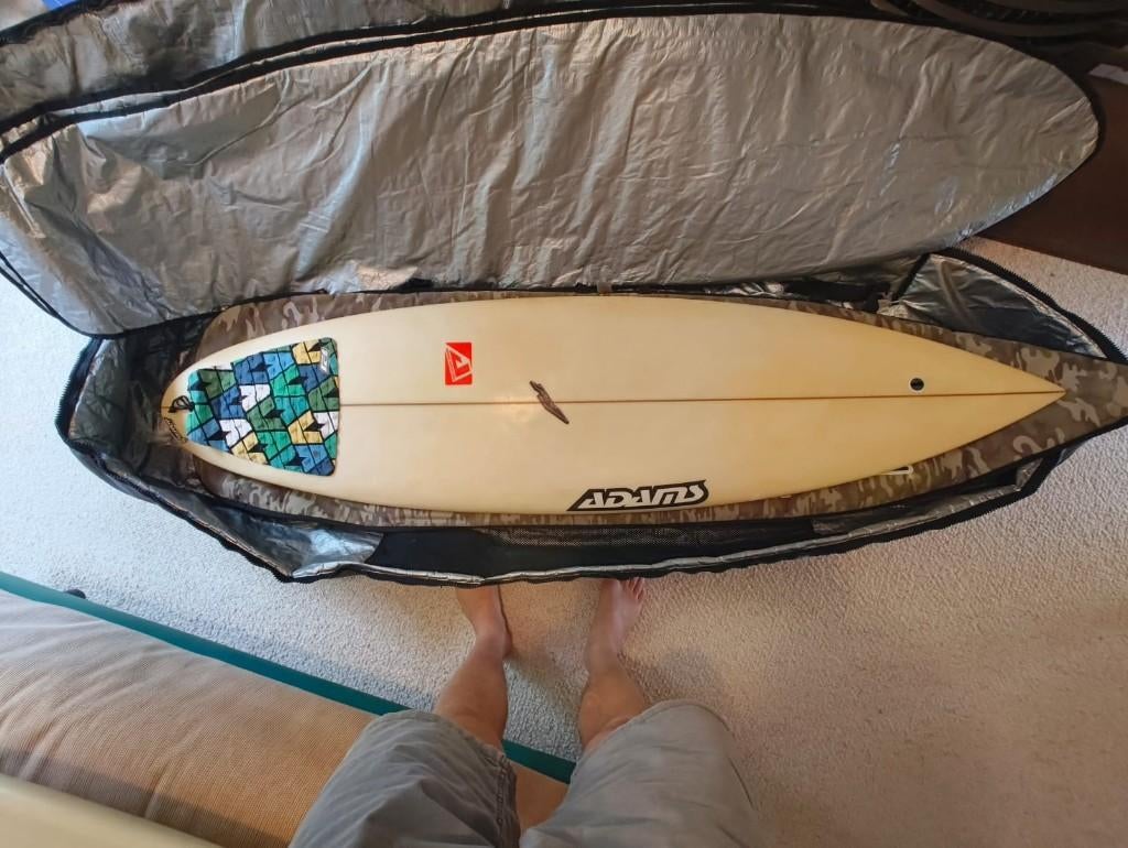 surfboards 5'10 en 6'0 + surfboardbags, Ophalen, Gebruikt, Shortboard, Met draagtas