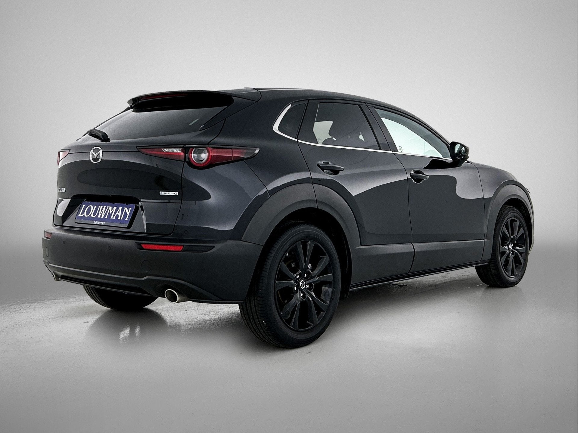 Mazda CX-30 2.5 e-SkyActiv-G M Hybrid Homura Navigatie | Ele, 12 maanden, Gebruikt, 4 cilinders, Zwart