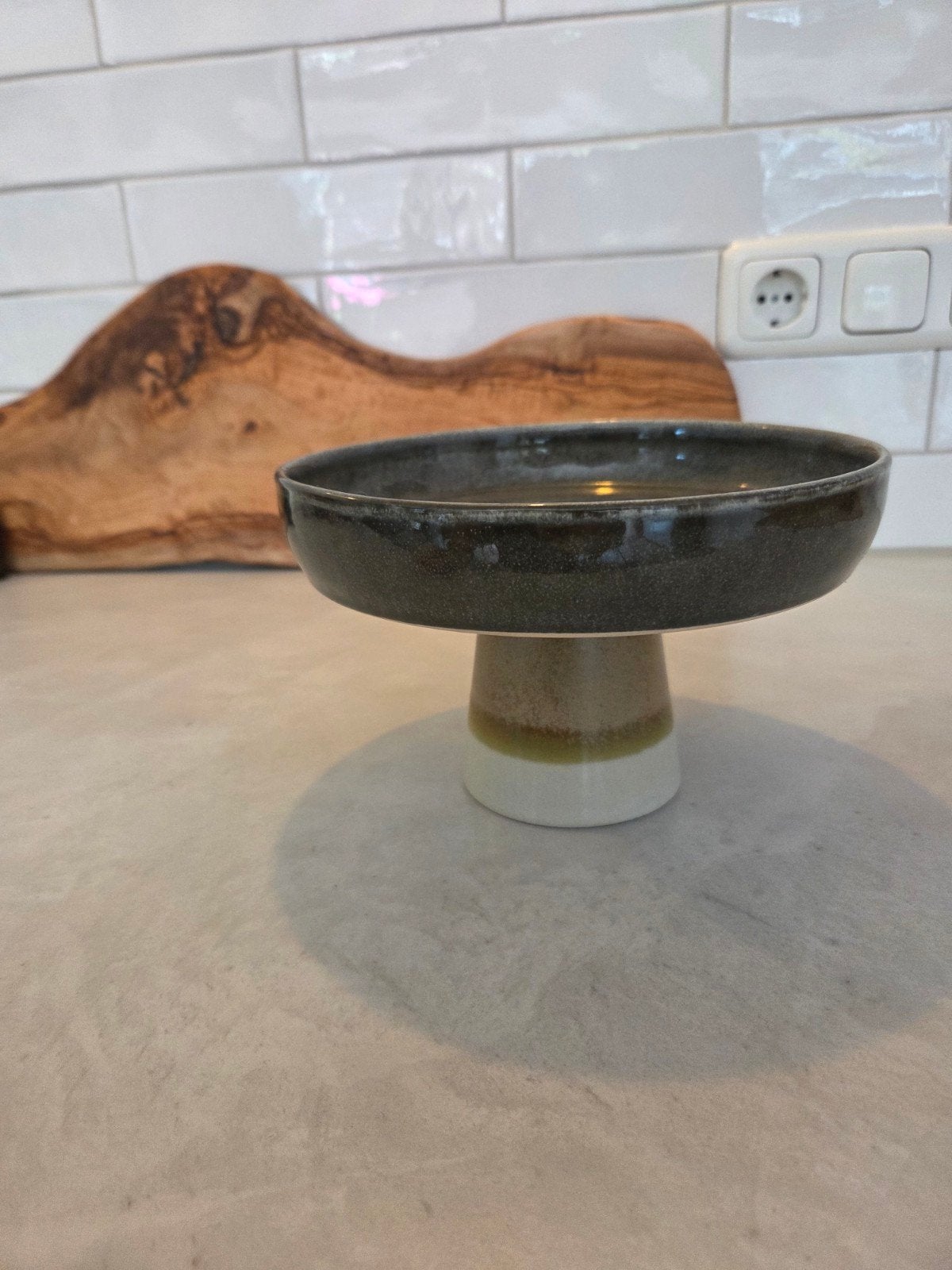 HK Living stijl taartplateau / etagere op voet, Meerkleurig, Ophalen of Verzenden, Zo goed als nieuw, Modern
