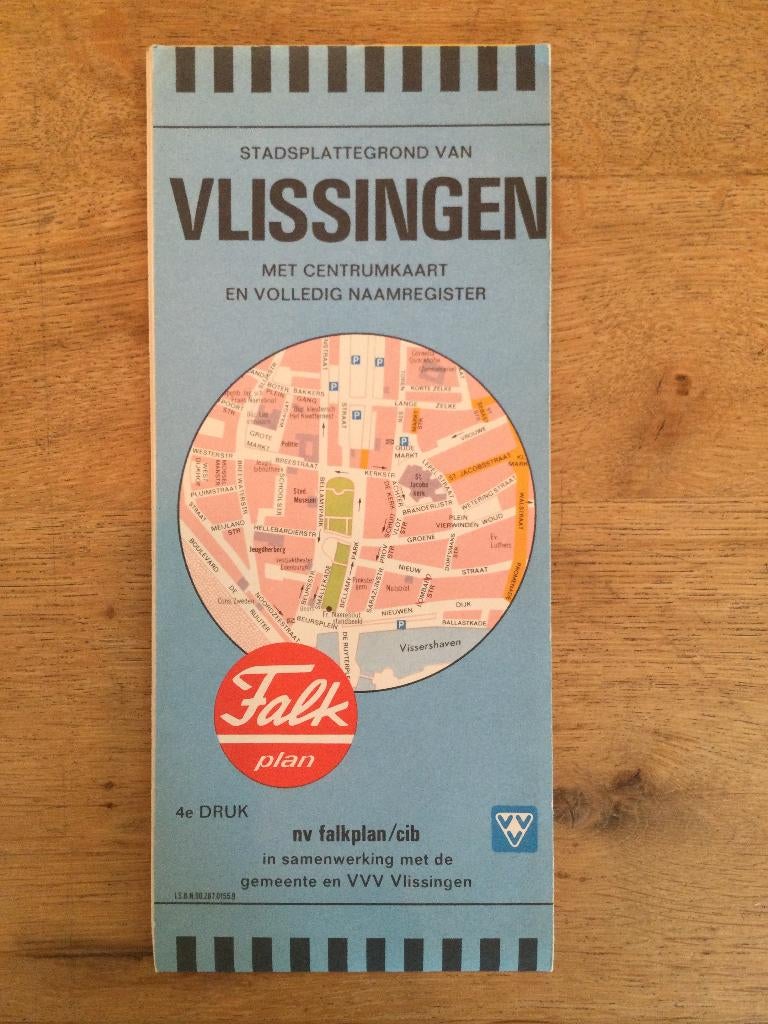 VLISSINGEN Falkplan stadsplattegrond, Boeken, Atlassen en Landkaarten, Verzenden, Falk, 1800 tot 2000, Nederland