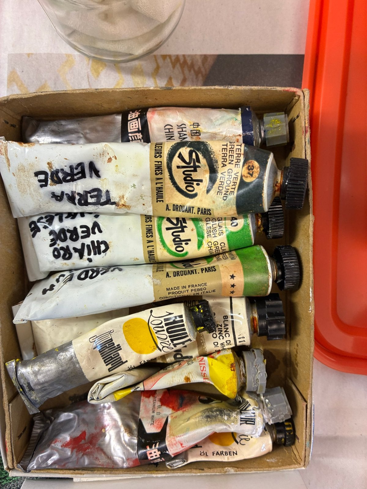 Oudere tubes olieverf - diverse kleuren, Ophalen of Verzenden, Gebruikt, Olieverf