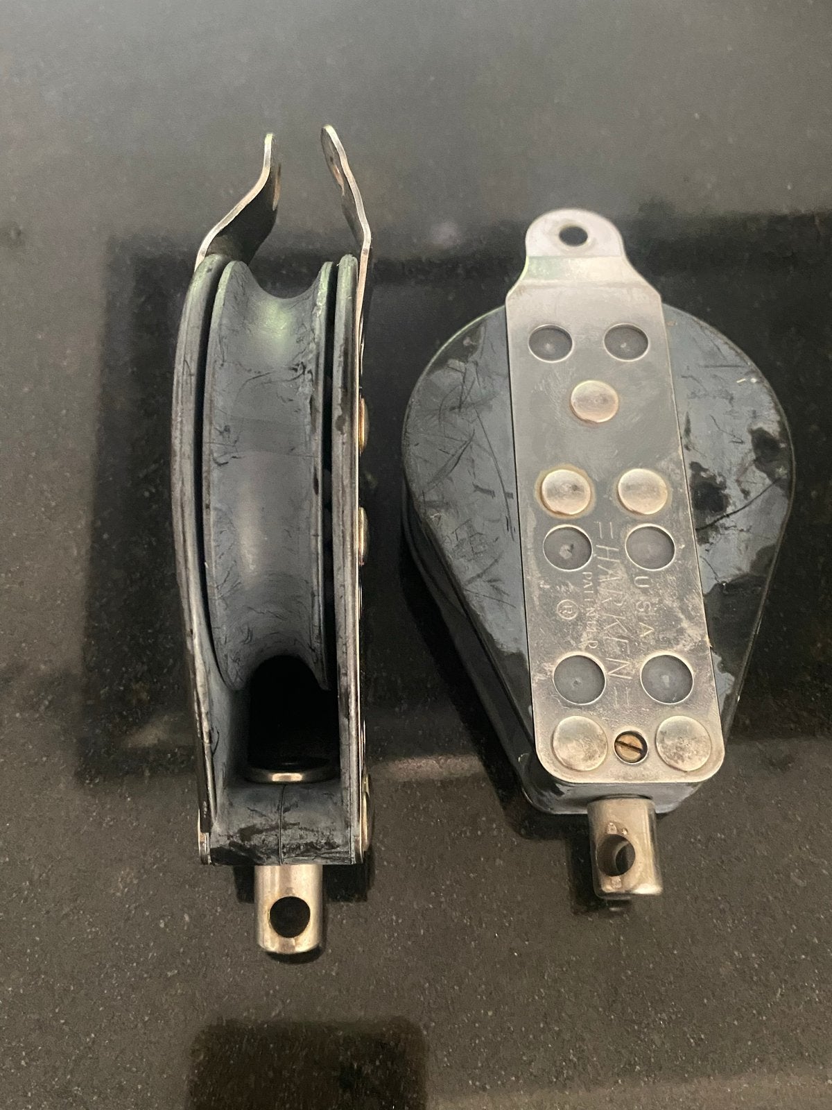 Harken blokken - Set van 2, Ophalen of Verzenden, Gebruikt, Lijn of Blok