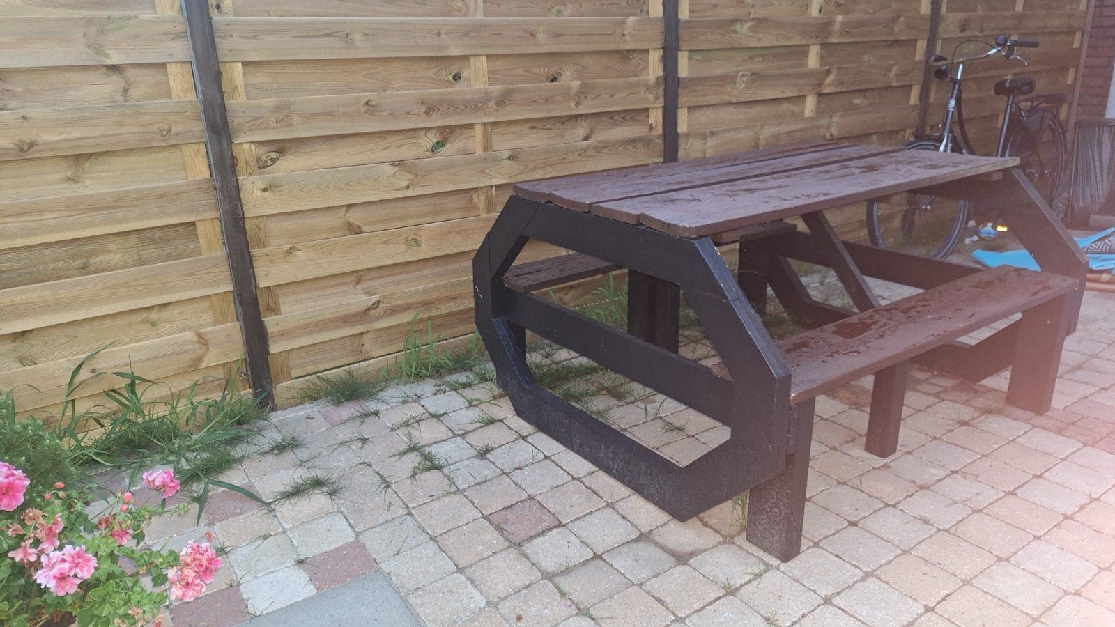 Picknick tafel    MOET NU WEG!!, Ophalen, Gebruikt, Rechthoekig, Hout