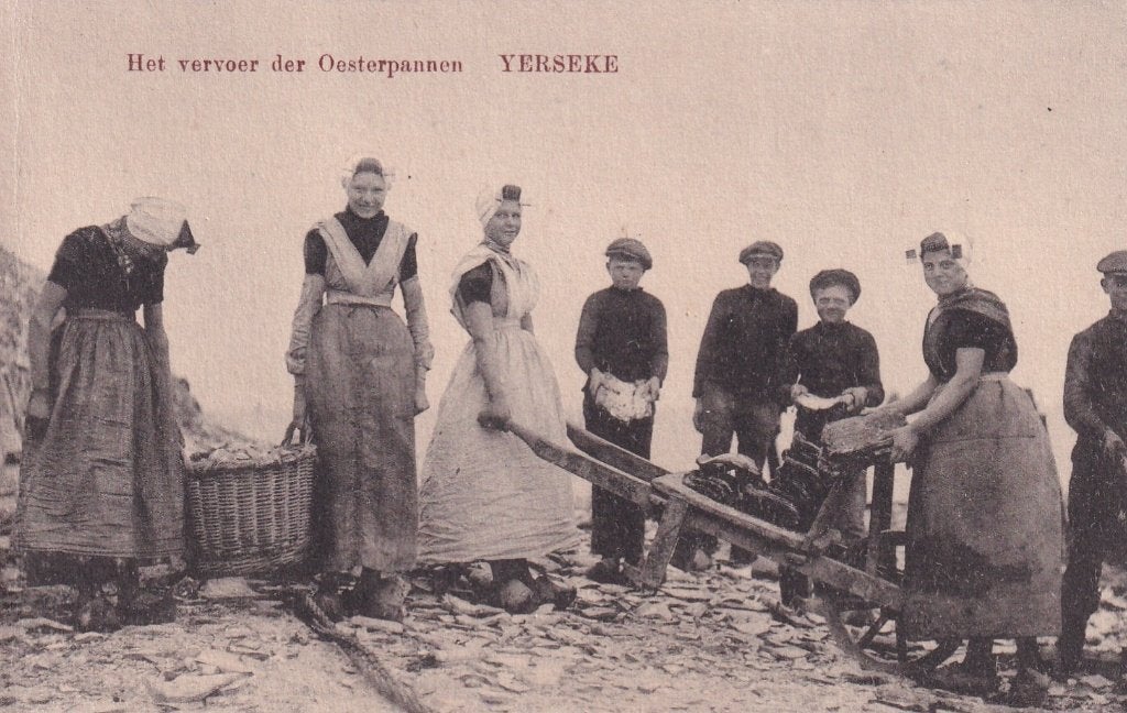 Yerseke het vervoer van de oesterpannen, Ophalen, 1920 tot 1940, Ongelopen, Zeeland