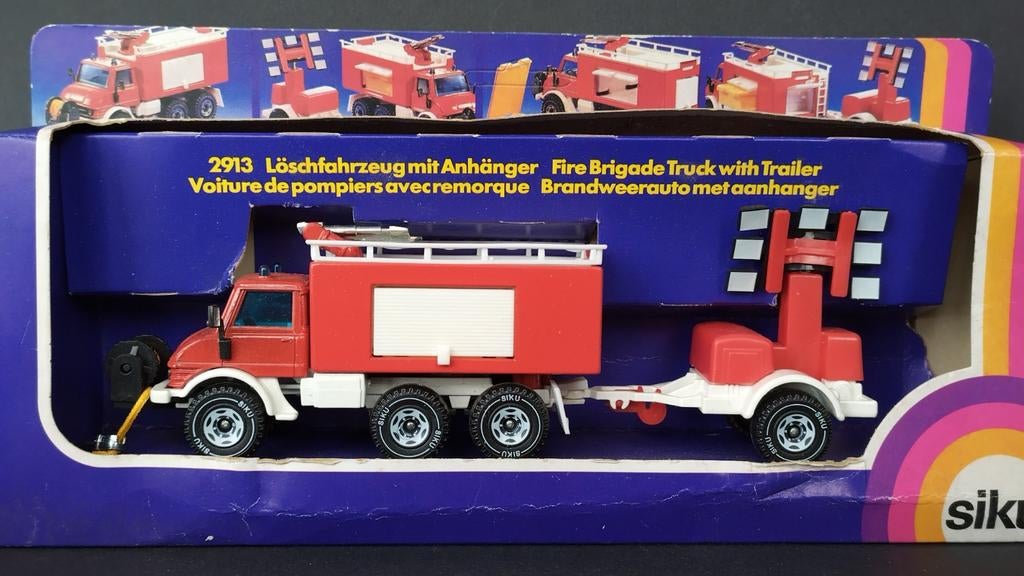 Mercedes Benz Unimog Feuerwehr 1;55 Siku 2913 Pol, Schlittenbacherstrasse 60 Lüdenscheid Germany, Ophalen of Verzenden, Bus of Vrachtwagen