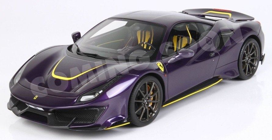 Ferrari 488 Pista Paars 1:18 HE180055VIO BBR PRE-ORDER, Ophalen of Verzenden, Nieuw, Auto, Overige merken