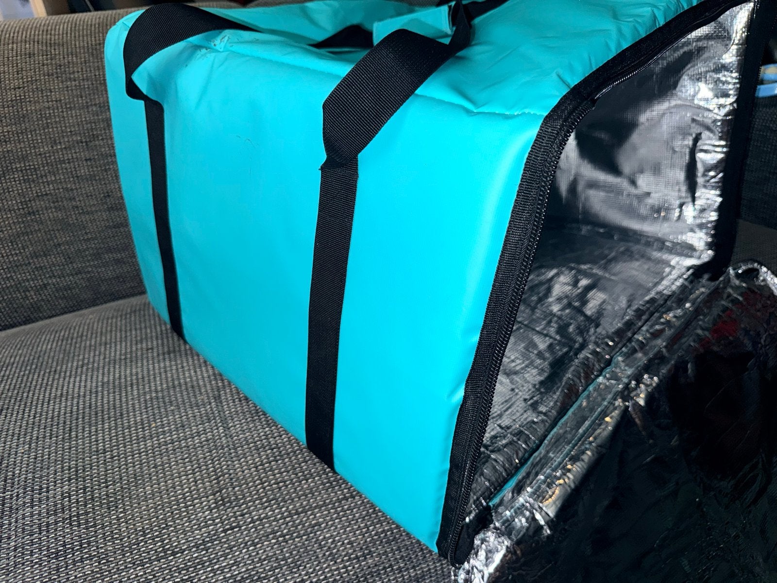 Grote Deliveroo bezorgtas - Zo goed als nieuw, Ophalen of Verzenden, Zo goed als nieuw, Blauw, Textiel