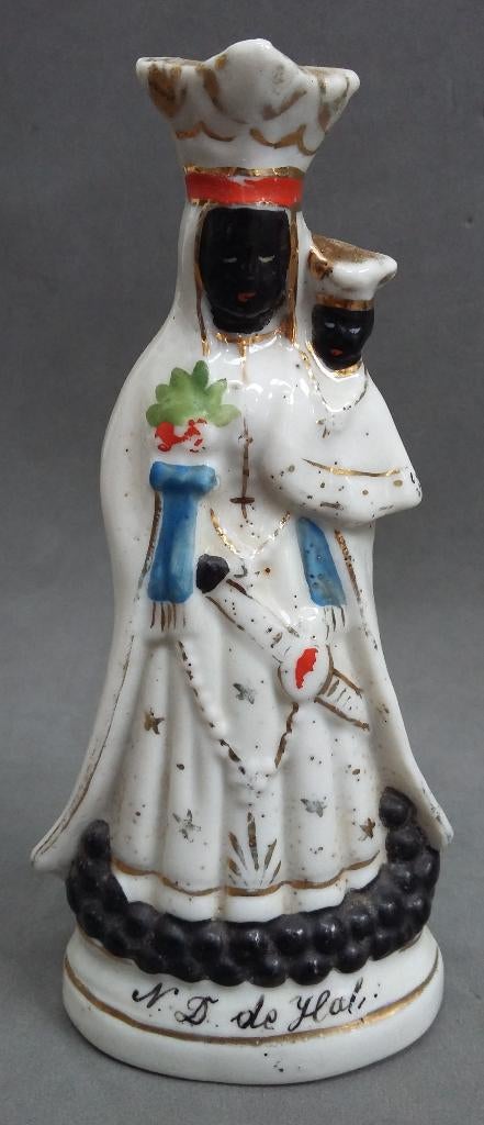 Om 1850 Vieux Porselein Brussel Notre Dame De Hal Maria, Antiek en Kunst, Ophalen of Verzenden