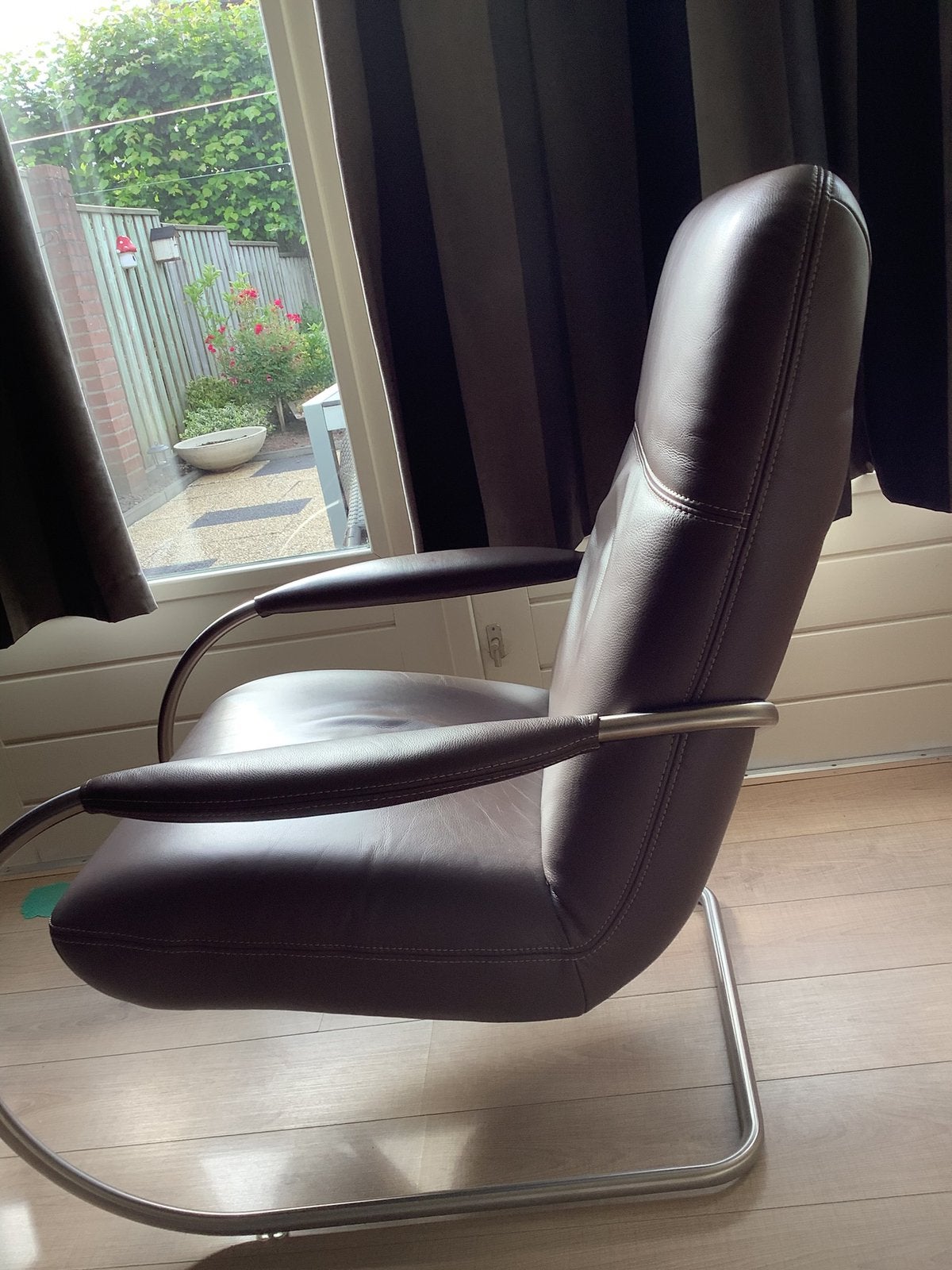 Relaxstoel, Ophalen, Zo goed als nieuw, Leer, Modern