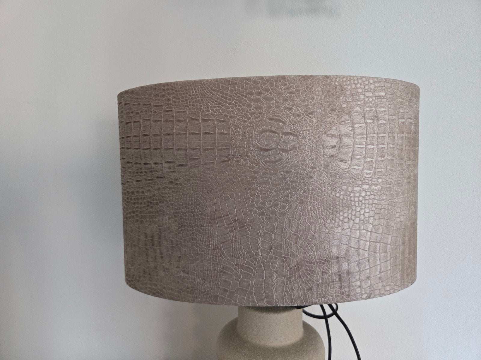 Lampenkap Croco Velvet, Ophalen of Verzenden, Zo goed als nieuw, Overige materialen, Crème