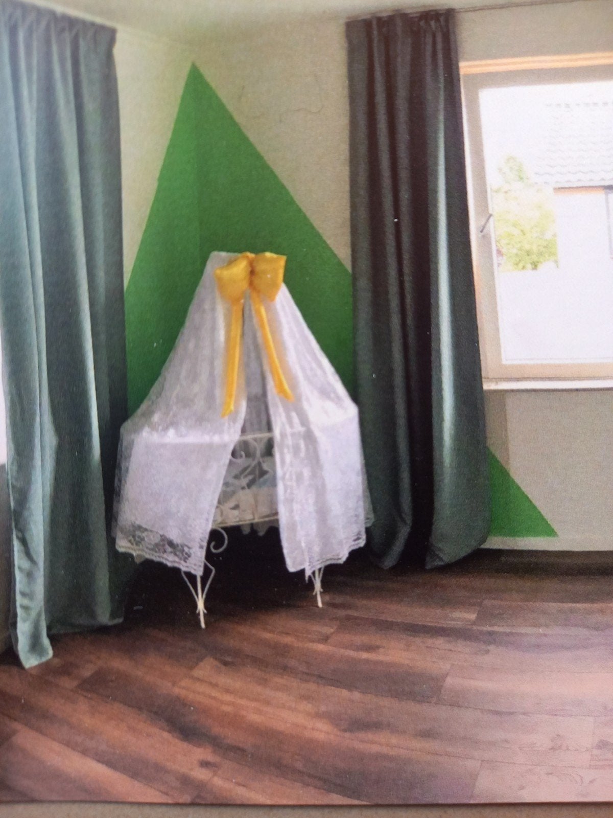 Ijzere wiegje inclusief matras en bekleding, Kinderen en Baby's, Babywiegjes en Ledikanten, Ophalen of Verzenden, Gebruikt, Wieg