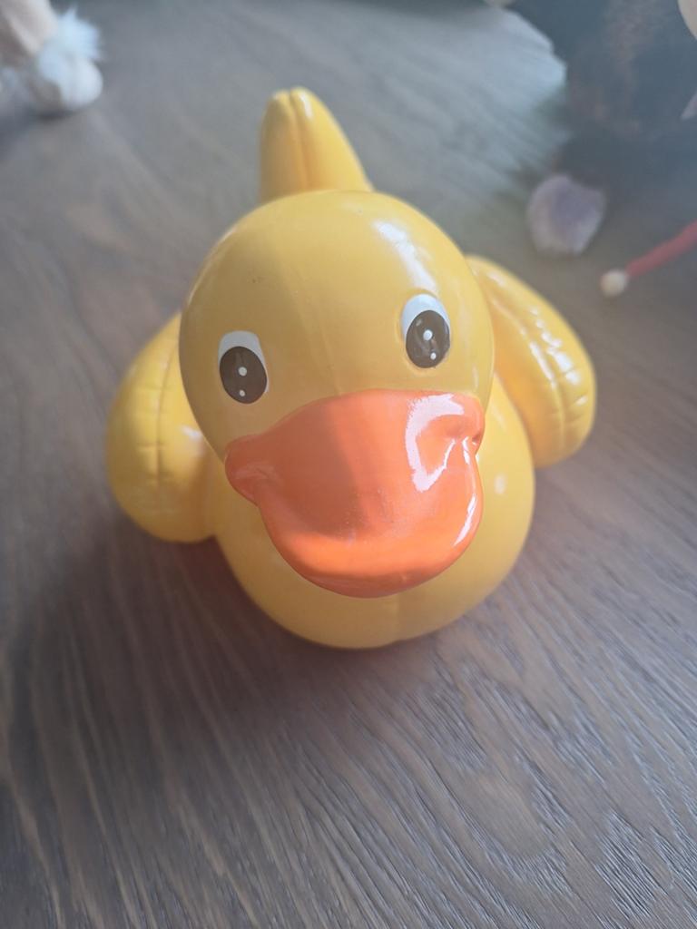 Gele badeend spaarpot, Ophalen of Verzenden, Gebruikt, Overige materialen, Dier