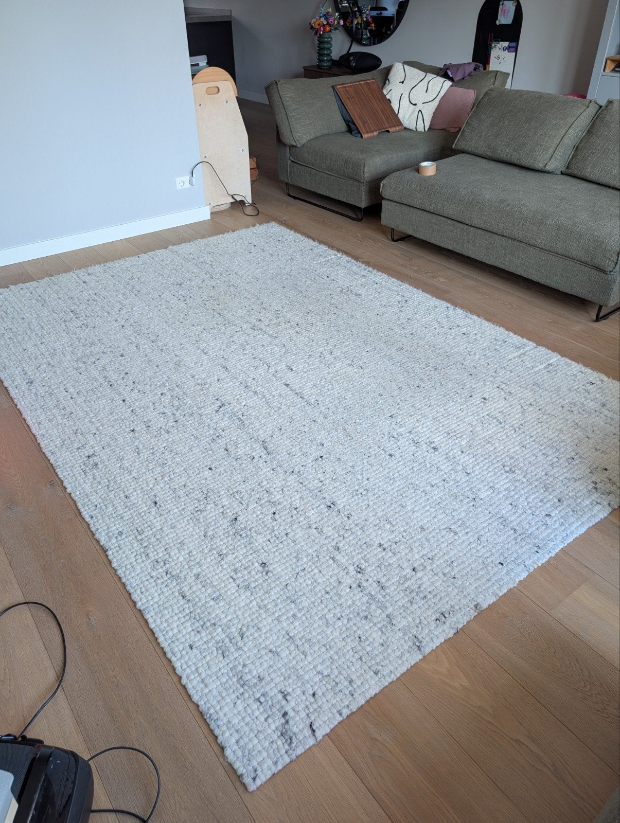 Mart Visser wollen kleed wit gemêleerd 200x290 cm, Huis en Inrichting, Stoffering | Tapijten en Kleden, Ophalen, Gebruikt, 200 cm of meer