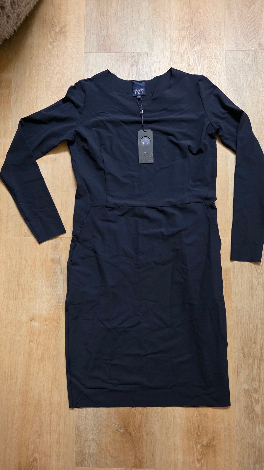 Zwarte jurk van dunne travelstof - Japan TKY maat s nieuw, Ophalen of Verzenden, Nieuw, Blauw
