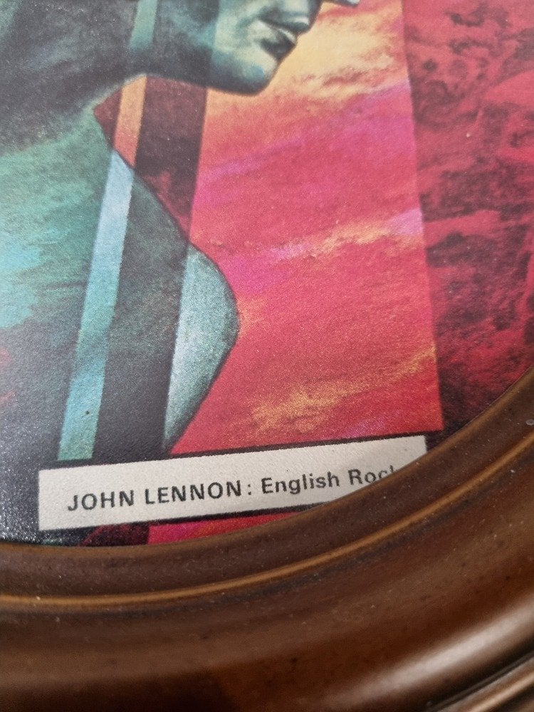 lijst rond met prent john lennon, Ophalen of Verzenden, 'T Olde Gre-j, Info@toldegrej.nl, Endepoelstraat 20f Didam