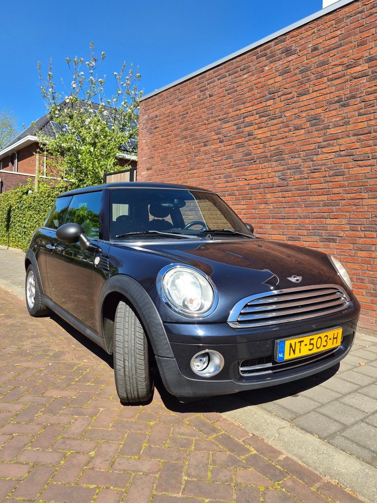 Mini One 2009, Airco, Nieuwe beurt. Nieuwe APK, Zwart, Auto's, Voorwielaandrijving, Stof, 500 kg, One