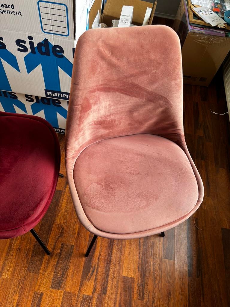 Eetkamer stoelen velvet, Ophalen, Zo goed als nieuw