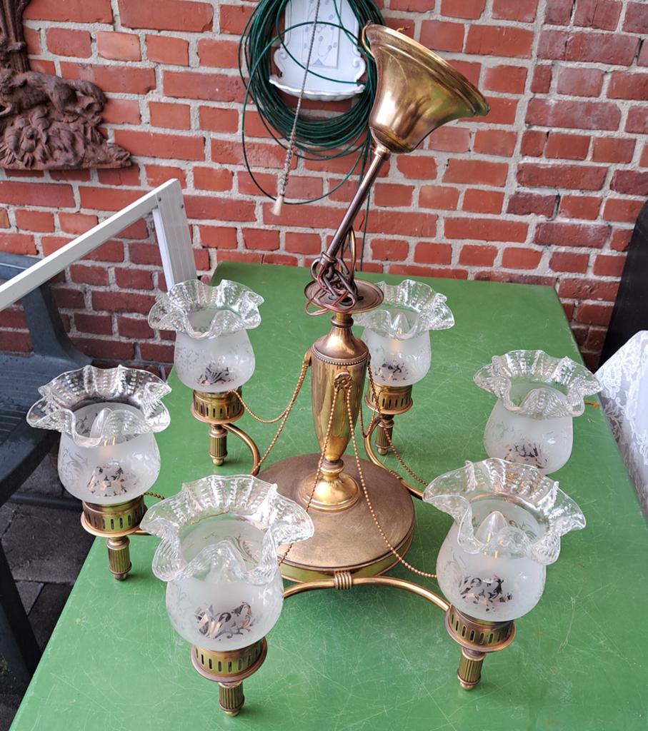 Lamp luster oude vintage plafondlamp luster, Ophalen