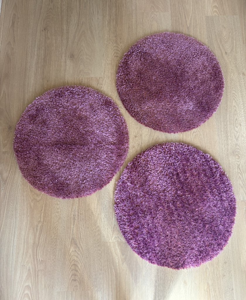 Sier vloerkleedjes, set van 3, Ophalen, Zo goed als nieuw, Paars, Overige materialen
