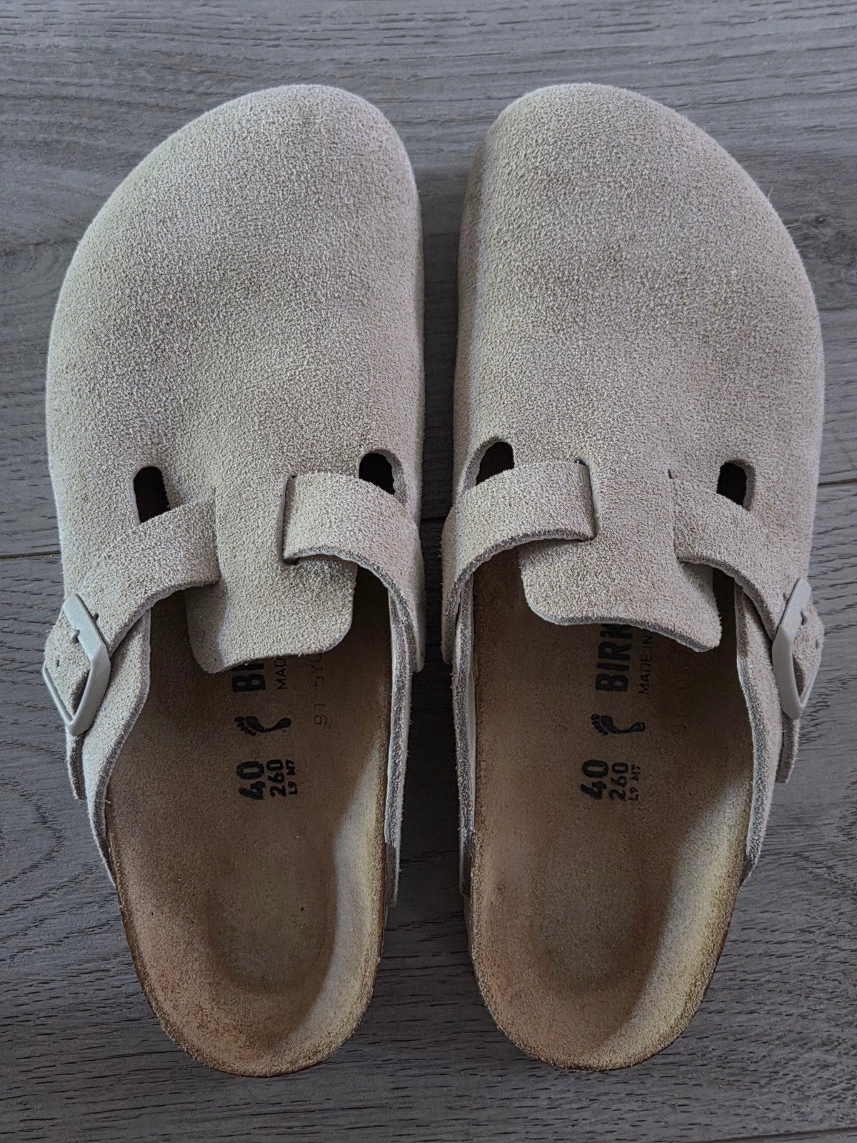 Birkenstock Boston Clogs suede, Ophalen, Sandalen of Muiltjes, Gedragen, Birkenstock