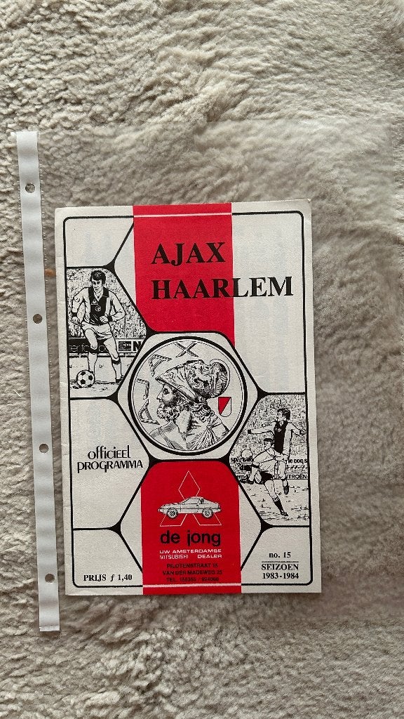 Officieel programma boekje Ajax 1983-1984, Ophalen of Verzenden, Zo goed als nieuw, Ajax, Boek of Tijdschrift