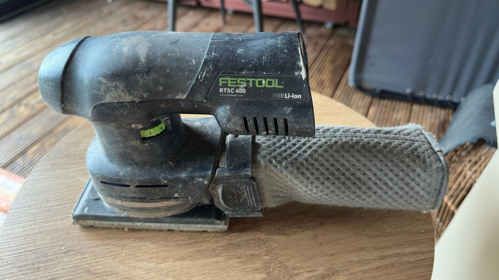 Festool RTSC 400 Accu-schuurmachine met 2 accu's en lader, Doe-het-zelf en Verbouw, Ophalen of Verzenden, Gebruikt, Minder dan 600 watt