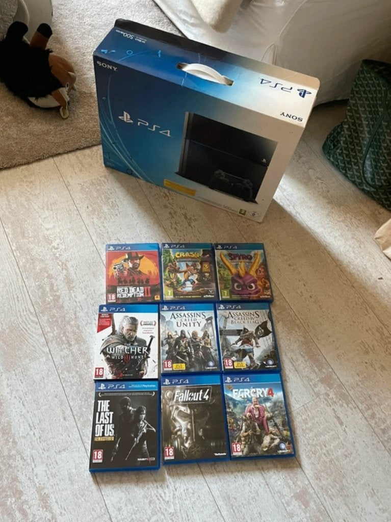 Sony PlayStation 4 PS4  9 games en originele doos, Ophalen of Verzenden, Met 1 controller, Original, 500 GB