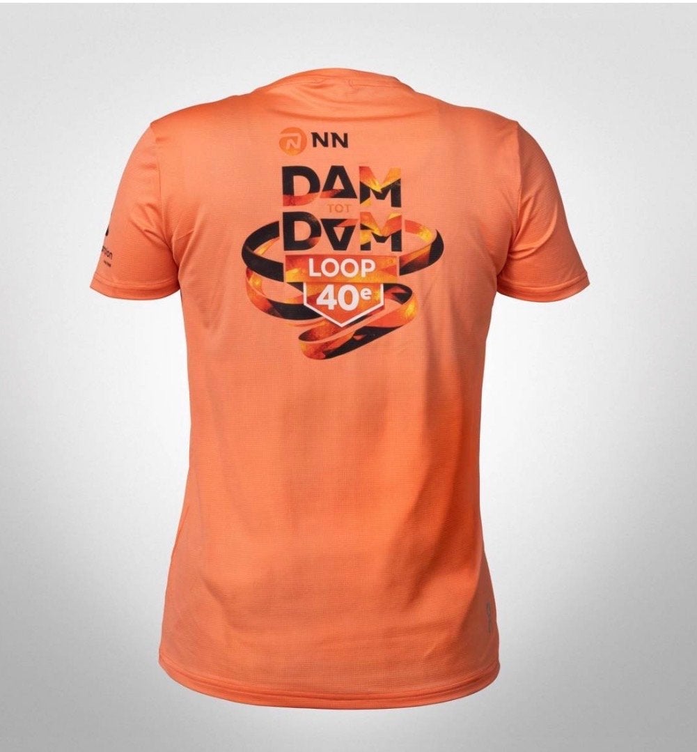 GEZOCHT NN Dam tot Damloop 40e editie hardloopshirt, Maat 38/40 (M), Oranje, Ophalen of Verzenden, Zo goed als nieuw