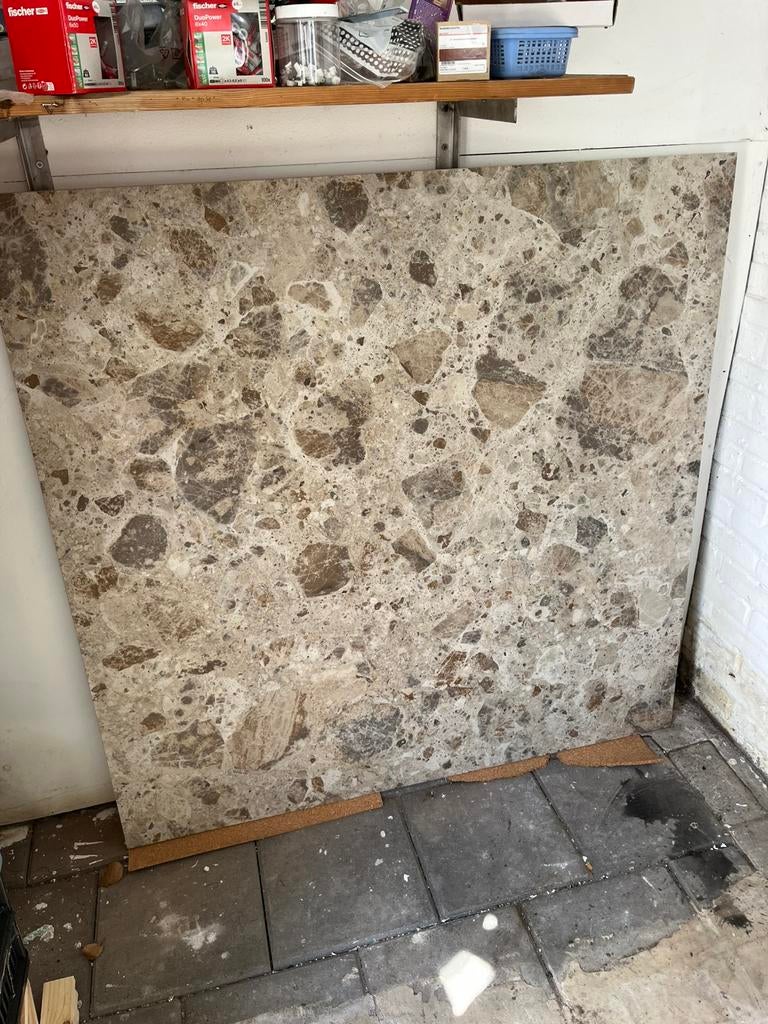 Vt wonen tegel composite sand 120x120, Ophalen, 60 cm of meer, Nieuw, Minder dan 5 m²