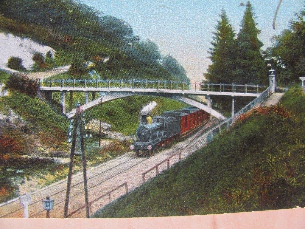 Valkenburg 1914 stoomtrein, Ophalen of Verzenden, Voor 1920, Gelopen, Limburg