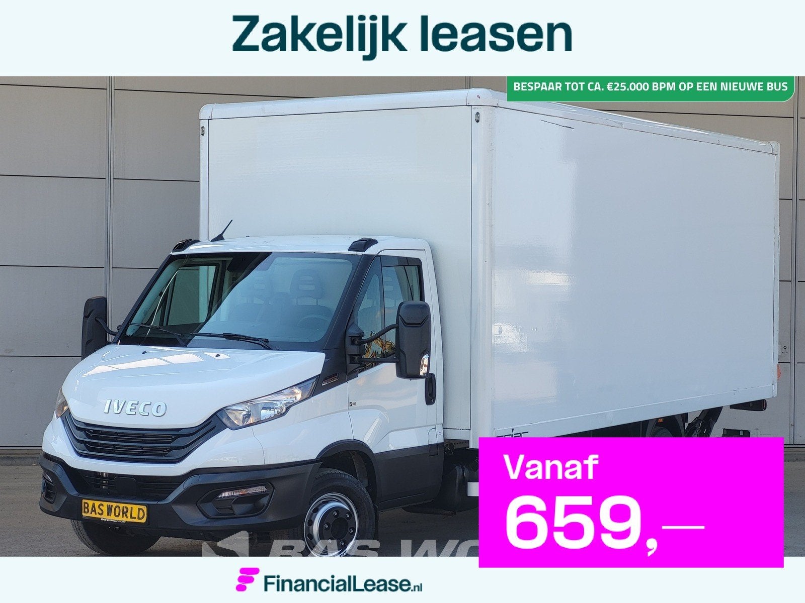 Iveco Daily 70C21 3.0L Automaat 1000KG Laadklep Luchtvering, Automaat, Stof, Gebruikt, Euro 6