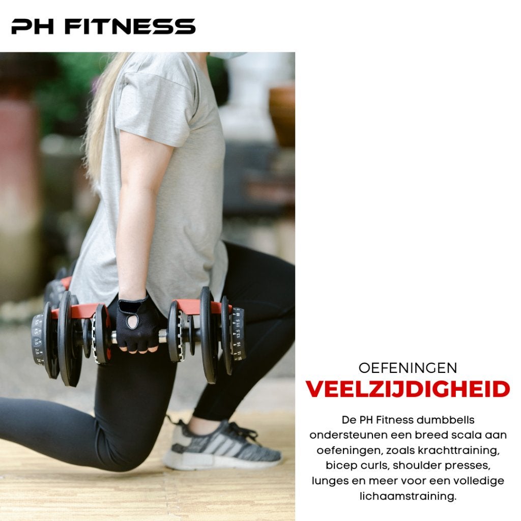REFURBISHED DEAL PH Fitness - 2x 24KG Verstelbare Dumbbells, Sport en Fitness, Fitnessmaterialen, PH Fitness, Nieuw, Ophalen of Verzenden