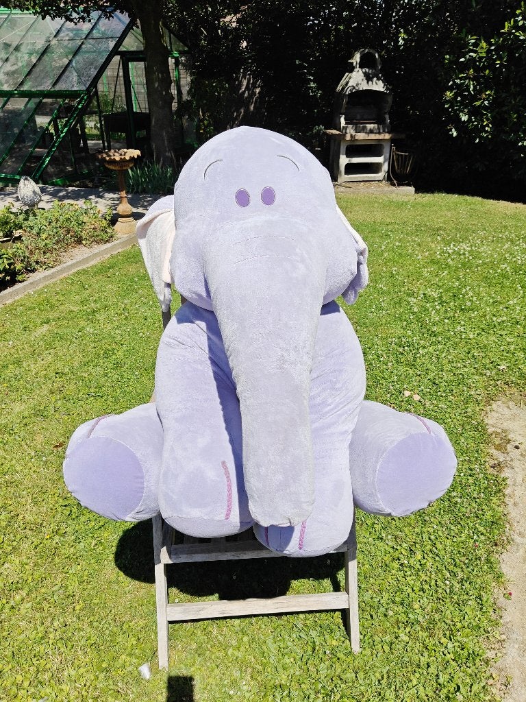 Grote paarse olifant knuffel - Heffalump Winnie de Poeh, Ophalen, Winnie de Poeh of vrienden, Zo goed als nieuw, Knuffel
