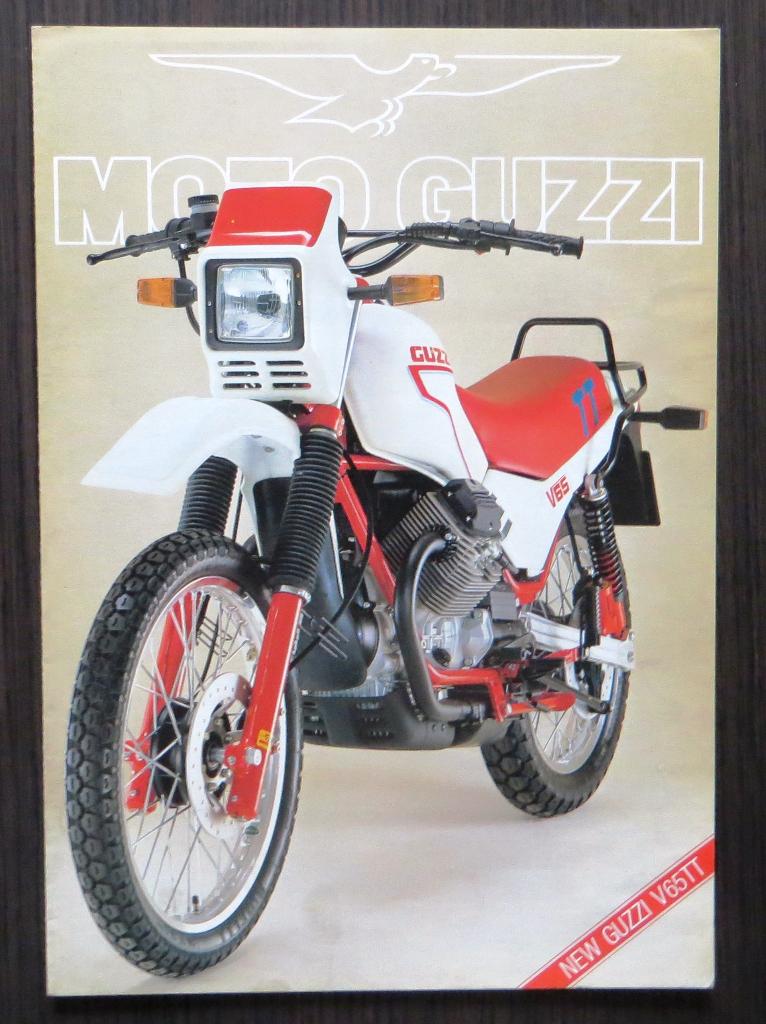 Folder Moto Guzzi V65 TT - 1985 - 4 blz (Engels), Verzenden, Moto Guzzi