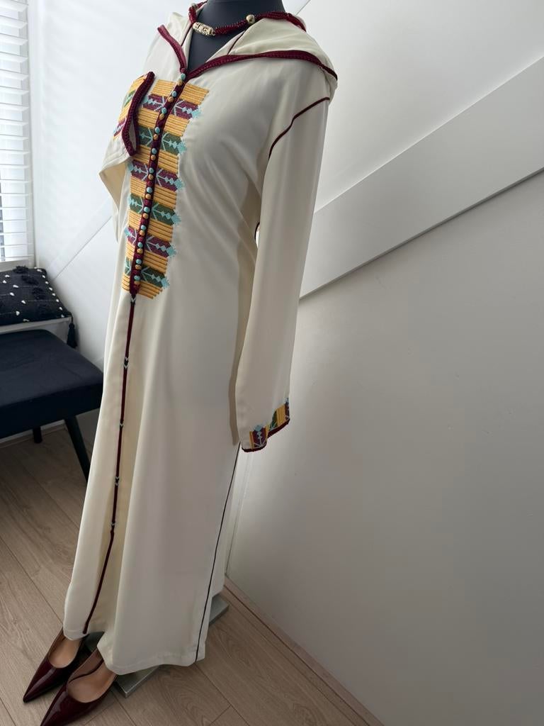 Traditionele dyellaba, Maat 38/40 (M), Overige typen, Wit, Ophalen of Verzenden