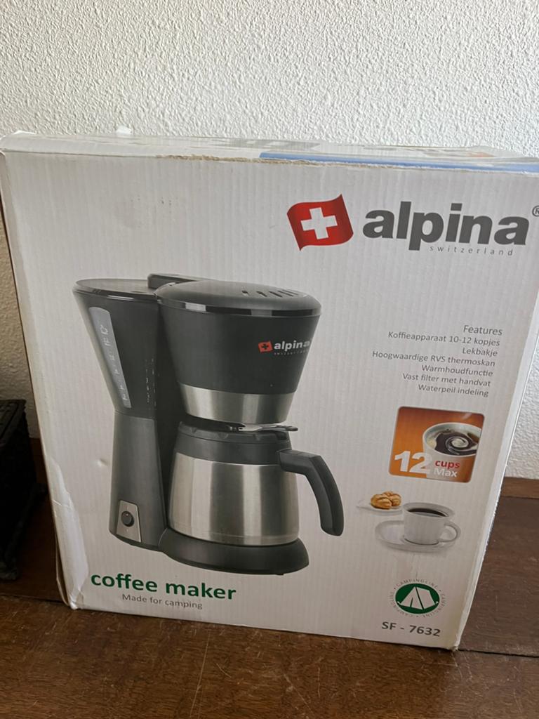 Koffiezet apparaat camping Alpina, Ophalen