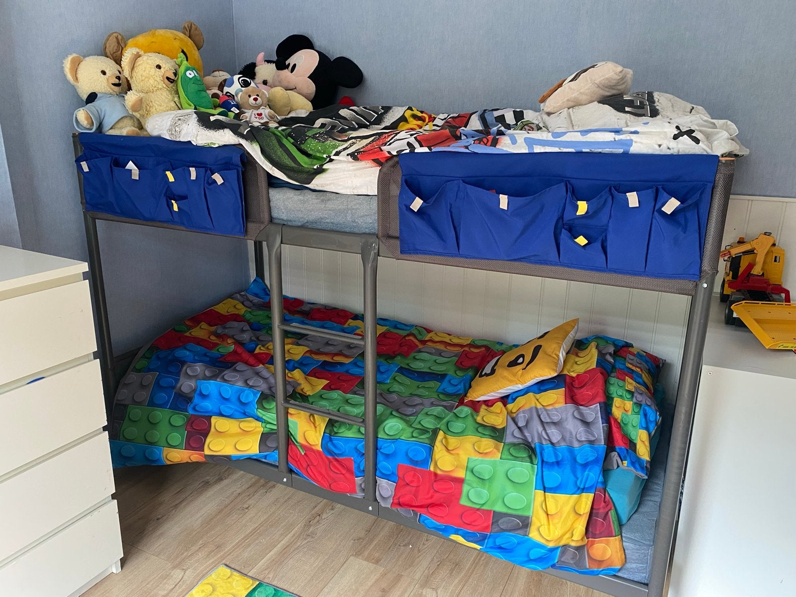 Ikea Truffing Stapelbed met opbergers, Ophalen, Gebruikt, 90 cm, Eenpersoons