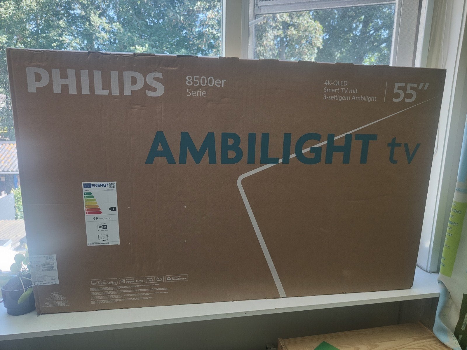 Nieuwe Philips 55" QLED tv 55PQS8501_12, Ophalen, Philips, Nieuw, 120 Hz