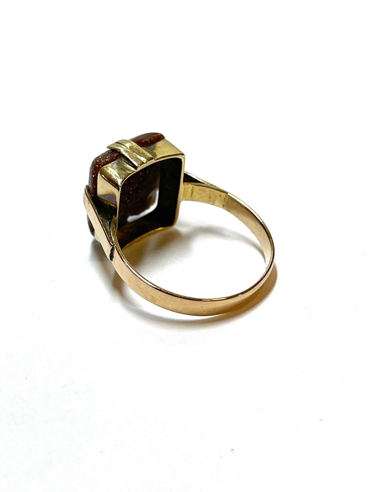 14k gouden ring met een goudsteen, -, -, Ophalen of Verzenden, Zo goed als nieuw