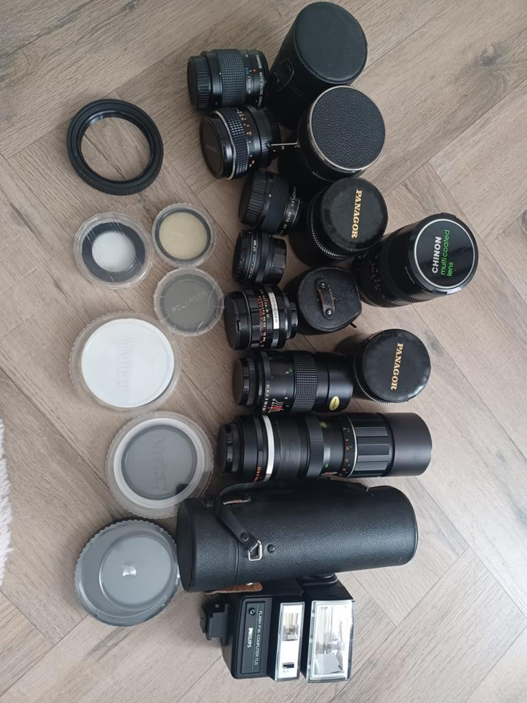 Grote collectie vintage cameralenzen en accessoires, Audio, Tv en Foto, Fotografie | Lenzen en Objectieven, Ophalen, Gebruikt