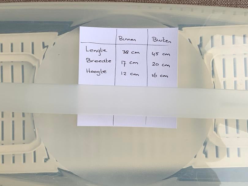 Tupperware Bewaardoos met Inzetstuk, Ophalen of Verzenden, Gebruikt, Blauw, Bus of Trommel