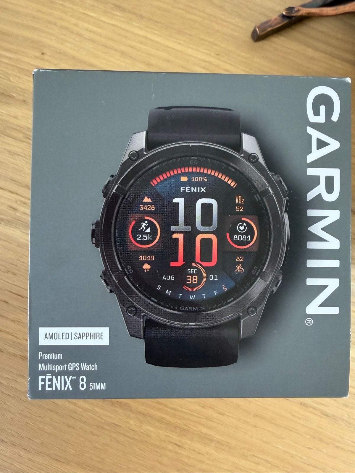 Garmin Fenix 8 51mm Sapphire Titanium - Garantie, Zwart, Ophalen of Verzenden, Zo goed als nieuw, Waterdicht