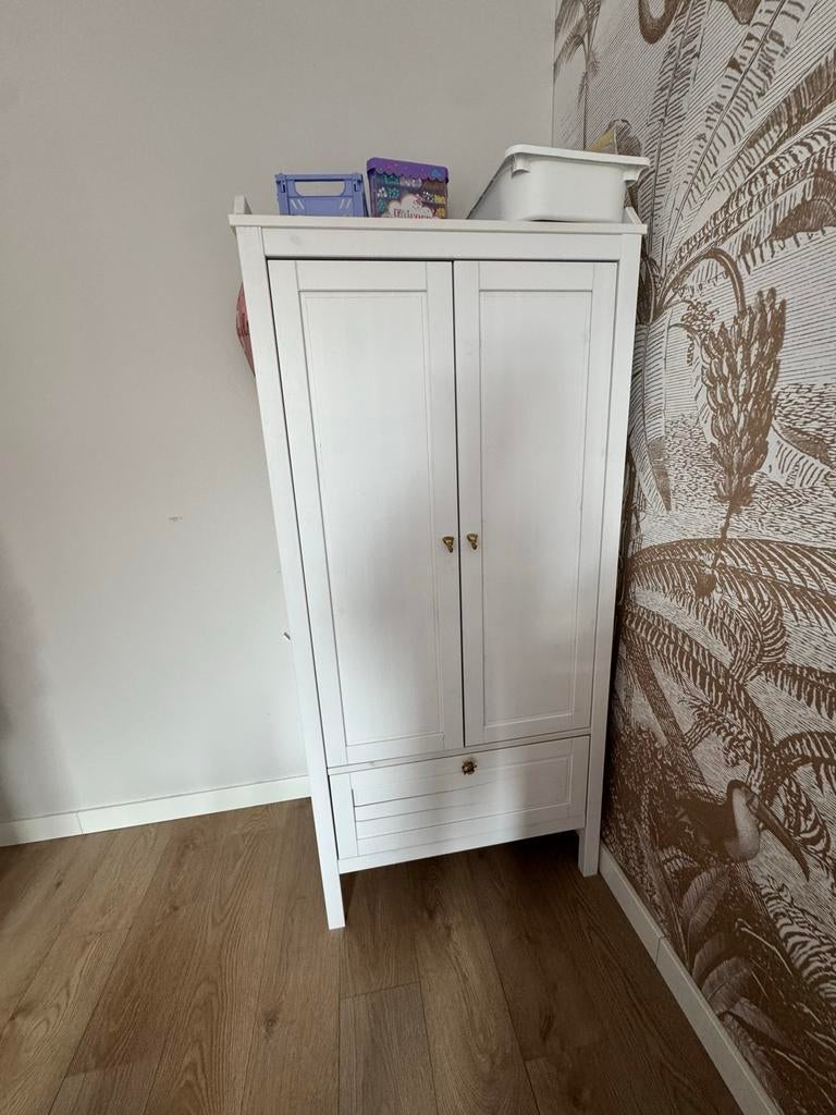Witte SUNDVIK kledingkast | IN PRIJS VERLAAGD, Ophalen, Gebruikt, 50 tot 70 cm, 105 cm of meer