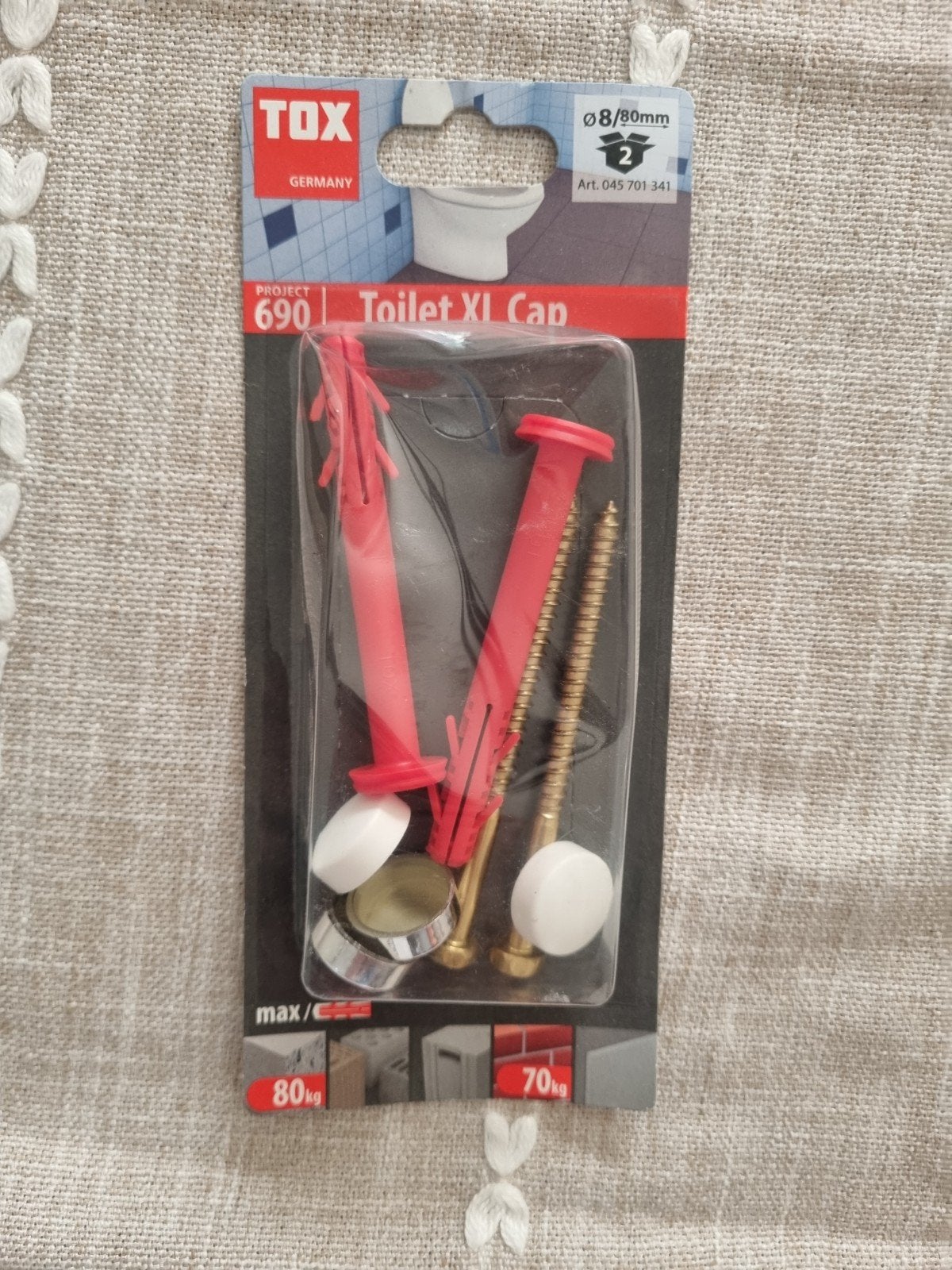 TOX Toilet XL Cap Bevestigingsset voor Toilet, Ophalen, Nieuw, Toilet