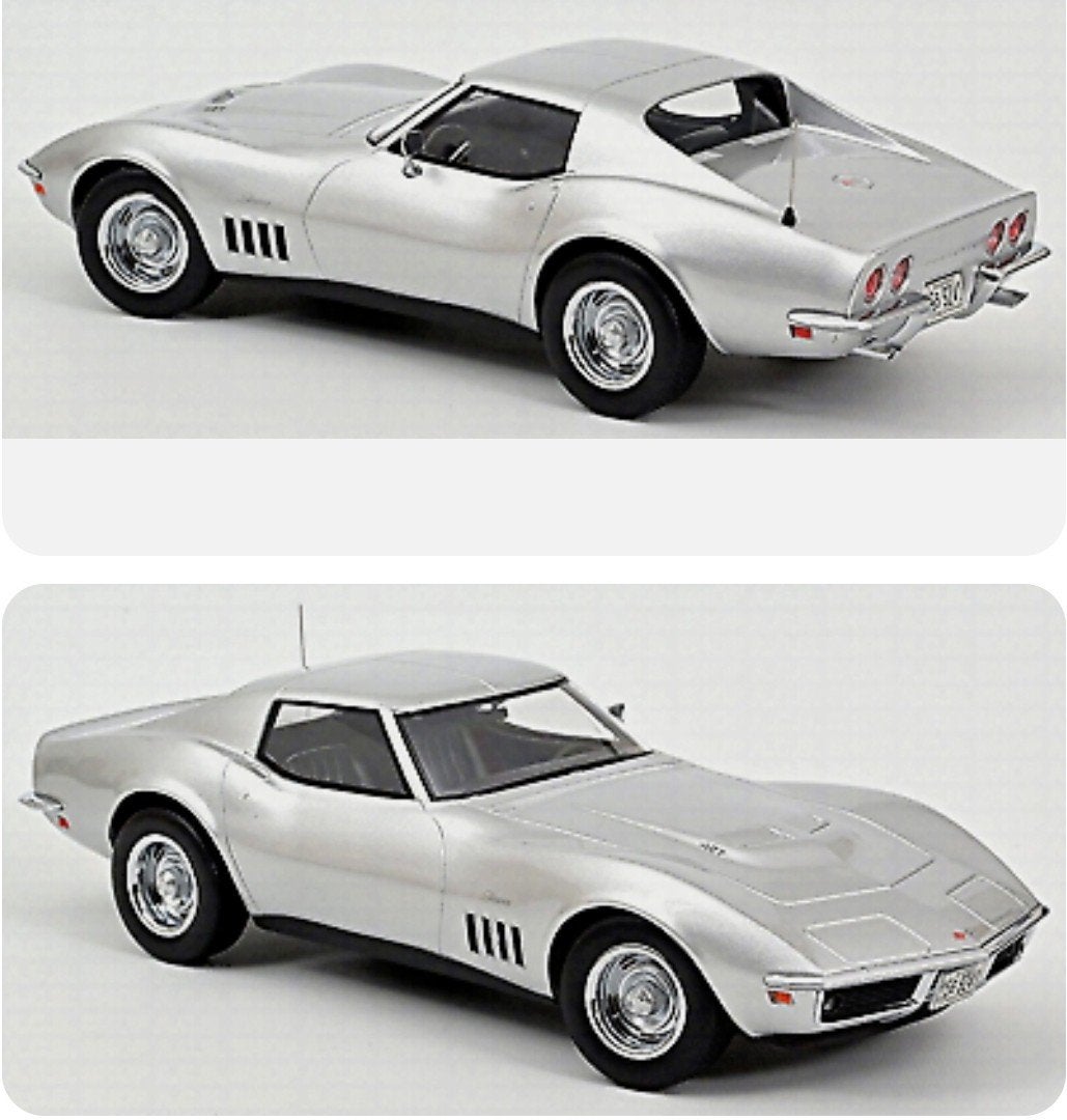 1:18 Chevrolet Corvette C3 uit 1969 Grijs metallic Norev, Ophalen of Verzenden, Nieuw, Auto, Norev